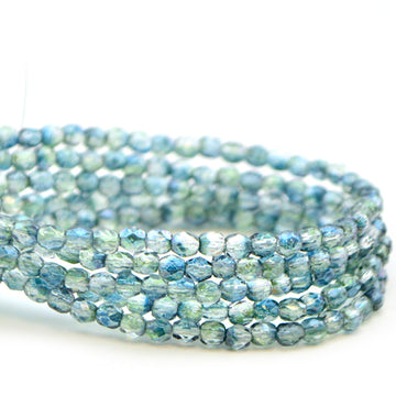 3mm- Dual Lustered Blue Green - Beadshop.com