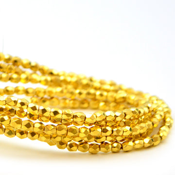 24Kt Gold Plated-3mm - Beadshop.com