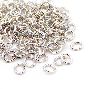 6mm/20g Oval Jump Rings- White Bronze