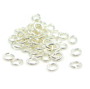 5mm/20g Oval Jump Rings- Bright Silver