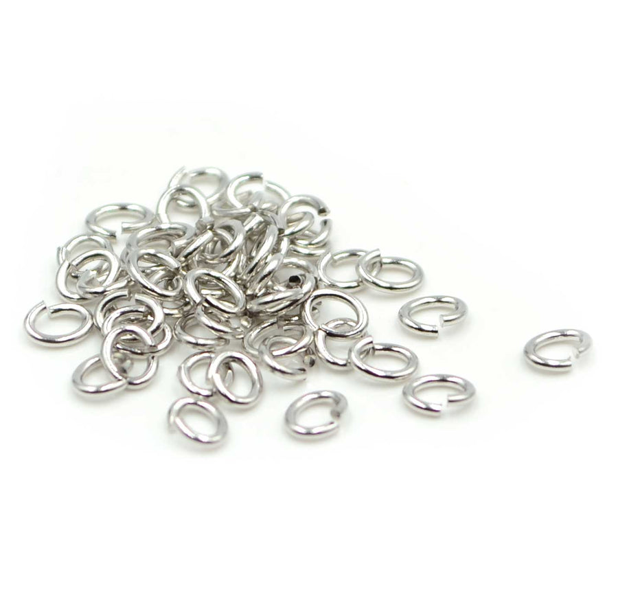 4.5mm/20g Oval Jump Rings- White Bronze