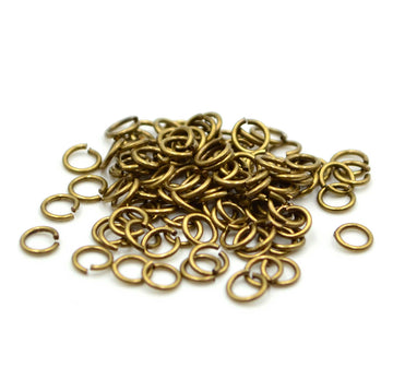 4mm/21g Jump Rings- Antique Brass