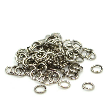 4mm/21g Jump Rings- Antique Silver