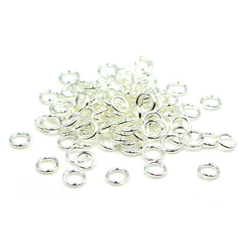 4mm/21g Jump Rings- Bright Silver