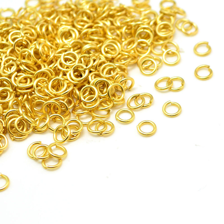4mm/21g Jump Rings- Bright Gold