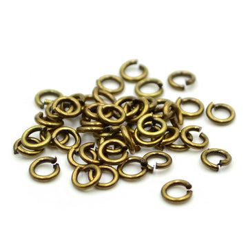 5mm/18g Jump Rings- Antique Brass