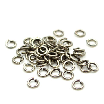 5mm/18g Jump Rings- Antique Silver