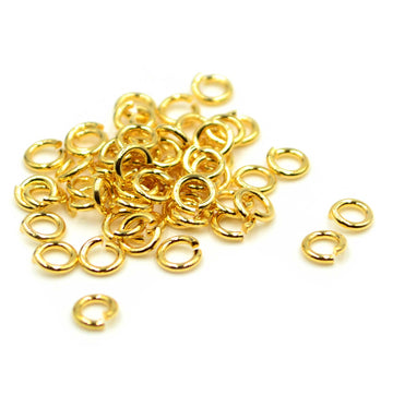 5mm/18g Jump Rings- Bright Gold