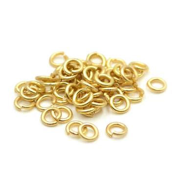 5mm/18g Jump Rings- Satin Gold