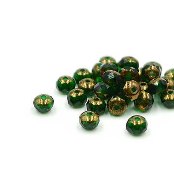 5mm Rondelles- Emerald Bronze
