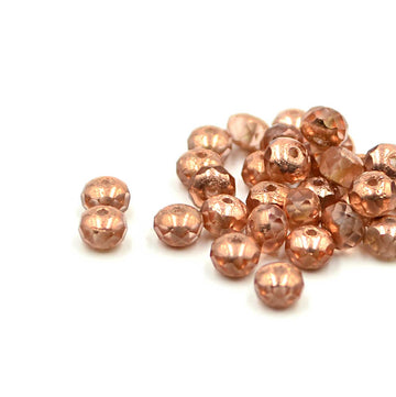 5mm Rondelles- Peach Copper Finish