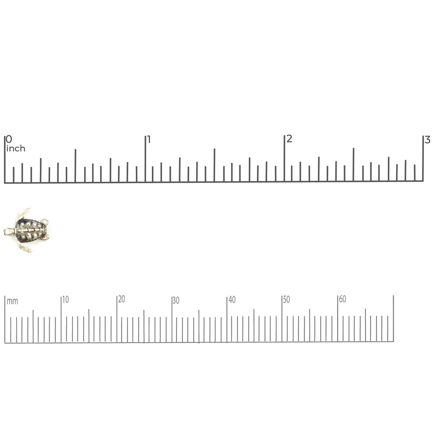 5mm Slider- Little Turtle- Antique Silver