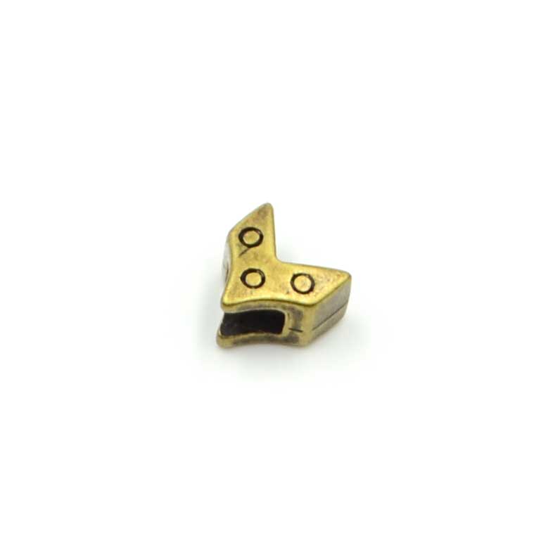 5mm Slider- Chevron- Antique Brass