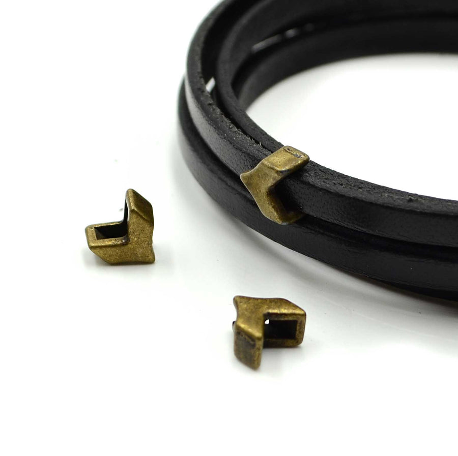5mm Slider- Chevron- Antique Brass