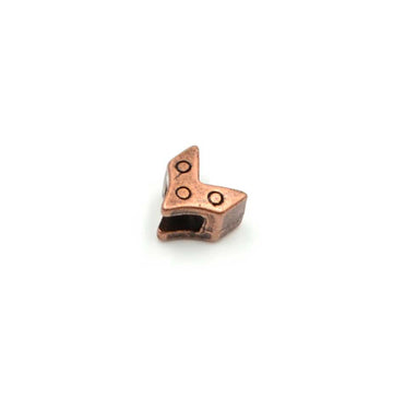 5mm Slider- Chevron- Antique Copper