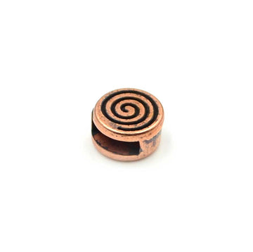 5mm Slider- Circle Coil- Antique Copper