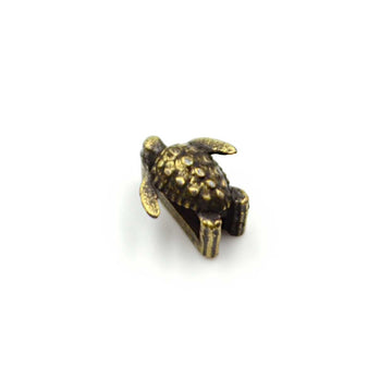 5mm Slider- Little Turtle- Antique Brass