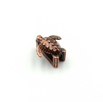 5mm Slider- Little Turtle- Antique Copper