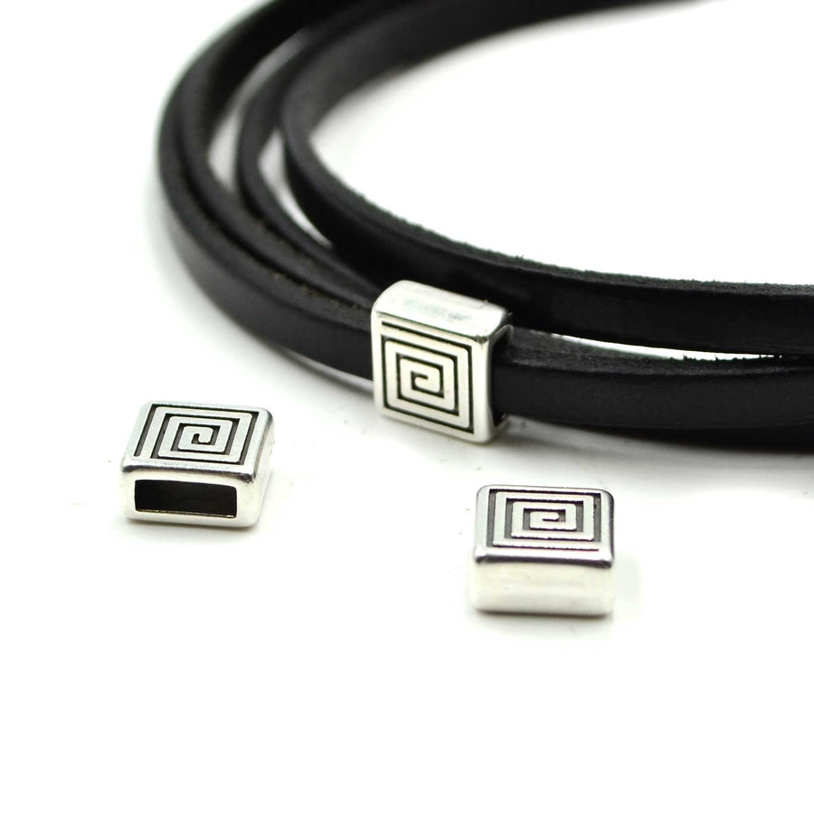 5mm Slider- New Maze- Antique Silver