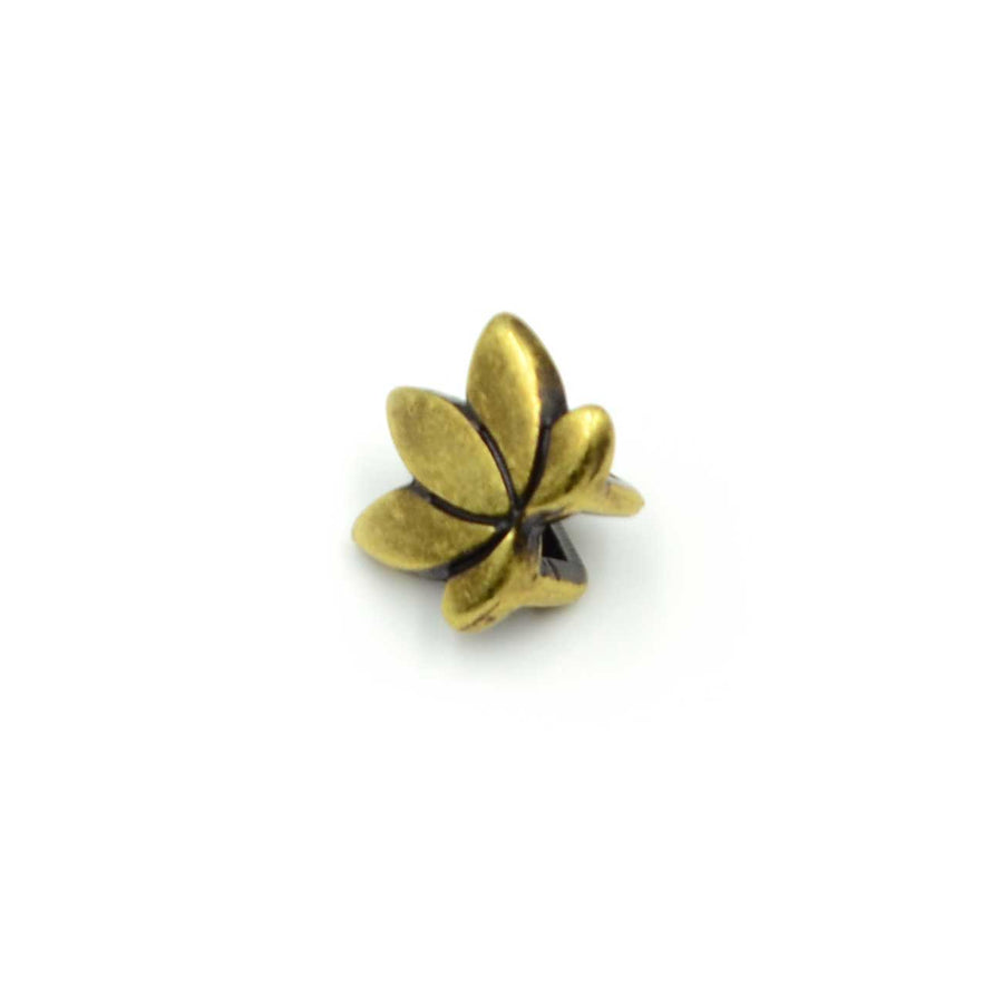 5mm Slider- Open Blossom- Antique Brass