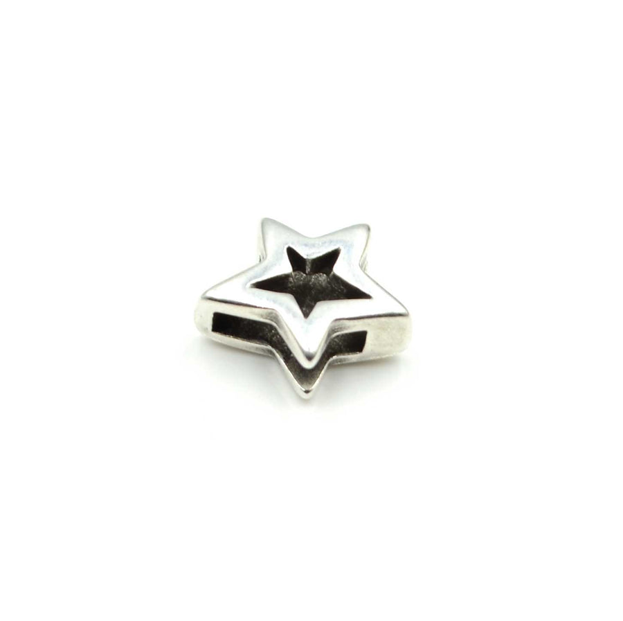 5mm Slider- Star Quality- Antique Silver