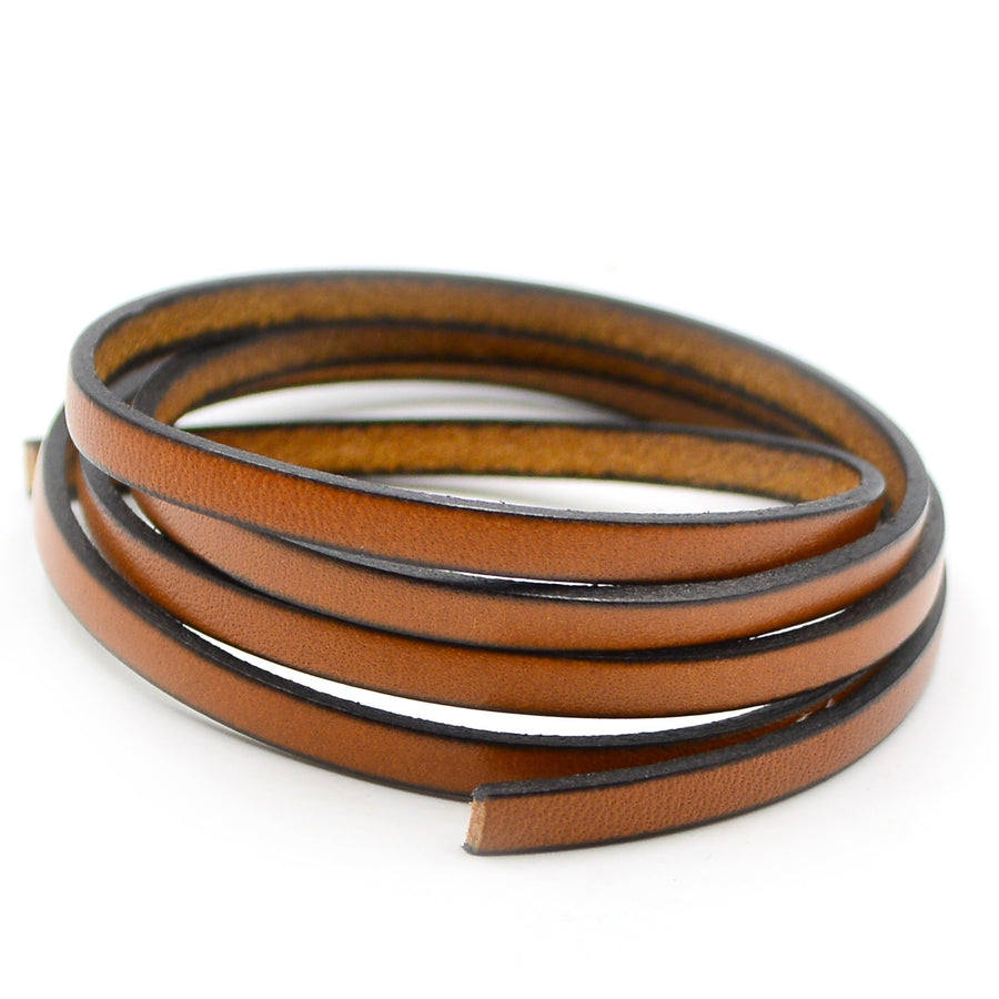Tobacco- 5mm Strap Leather by the Yard