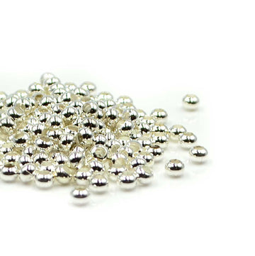 6/0 Metal Seed Beads- Silver Plate
