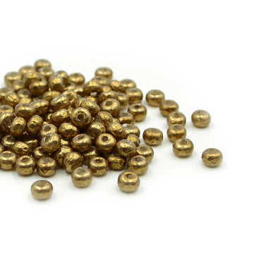 6-3955 Miyuki Baroque Pearl- Antique Brass