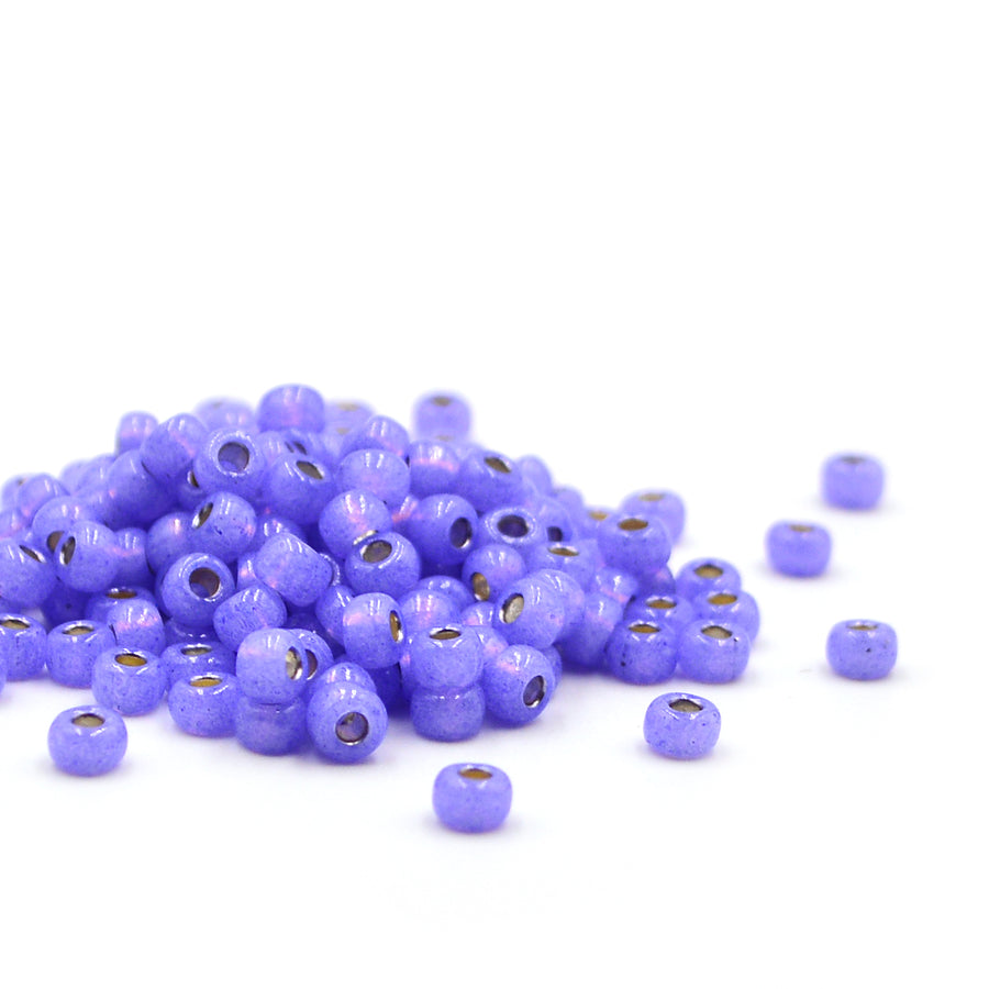 6-649 Dyed Violet Silver-Lined Alabaster