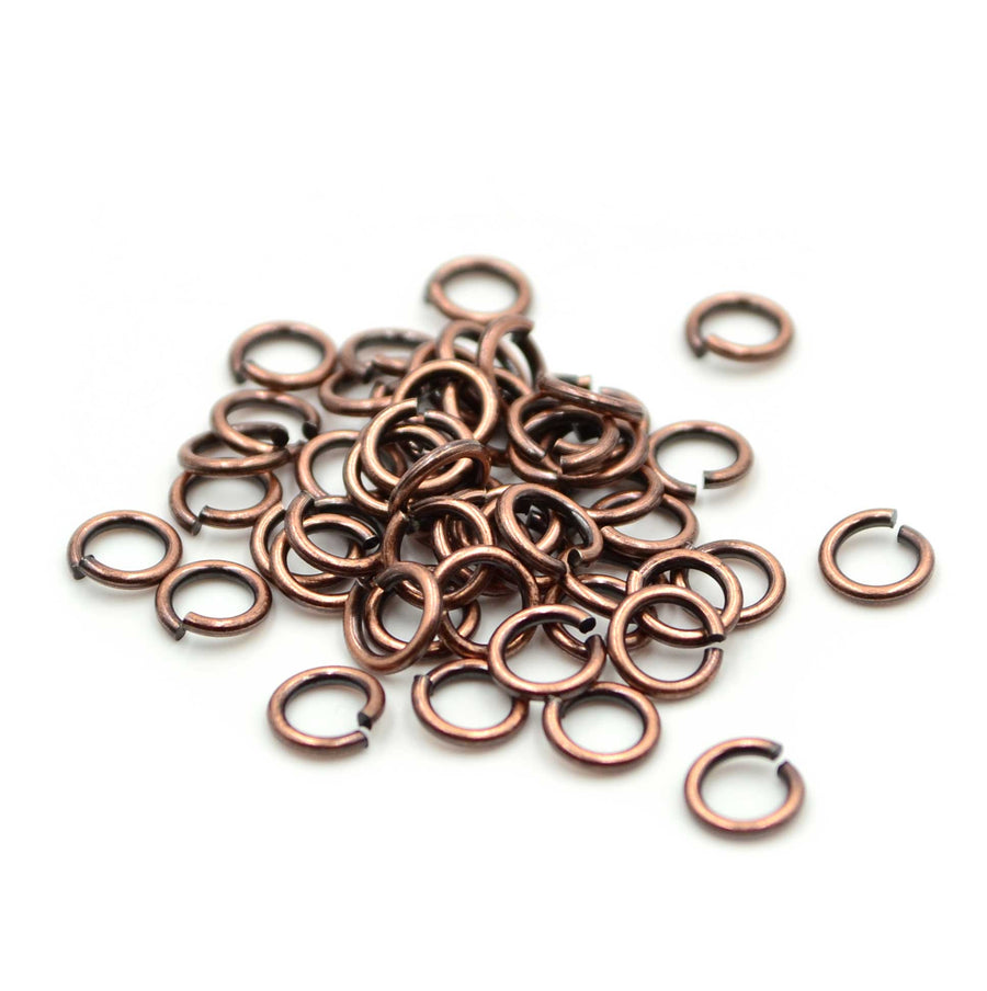 6mm/18g Jump Rings- Antique Copper