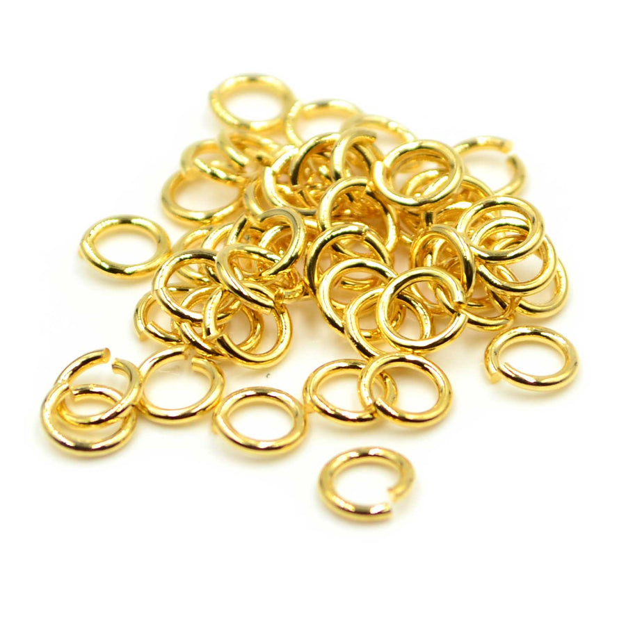6mm/18g Jump Rings- Bright Gold