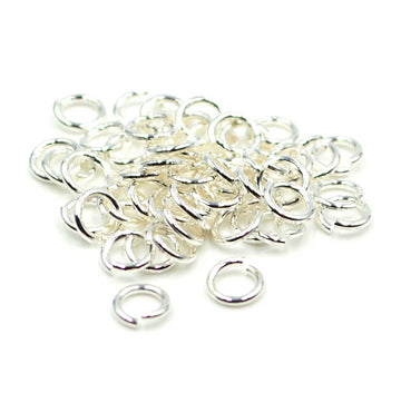 6mm/18g Jump Rings- Bright Silver