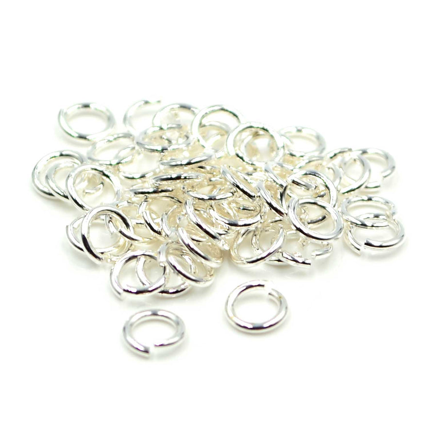 6mm/18g Jump Rings- Bright Silver