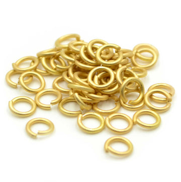 6mm/18g Jump Rings- Satin Gold