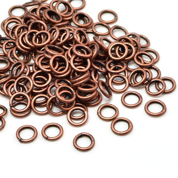 6mm/18g Soldered Jump Rings- Antique Copper