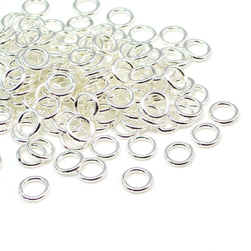6mm/18g Soldered Jump Rings- Bright Silver