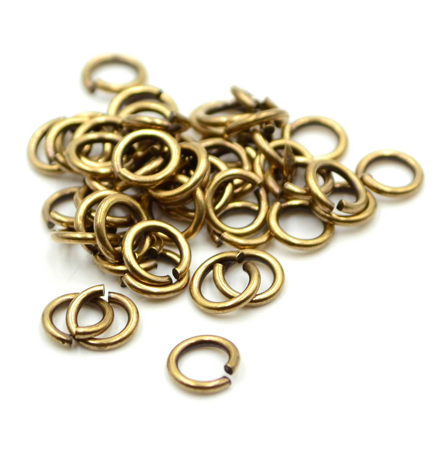 7.5mm/16g Jump Rings- Antique Brass