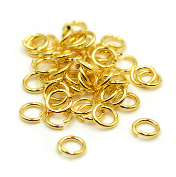 7.5mm/16g Jump Rings- Bright Gold