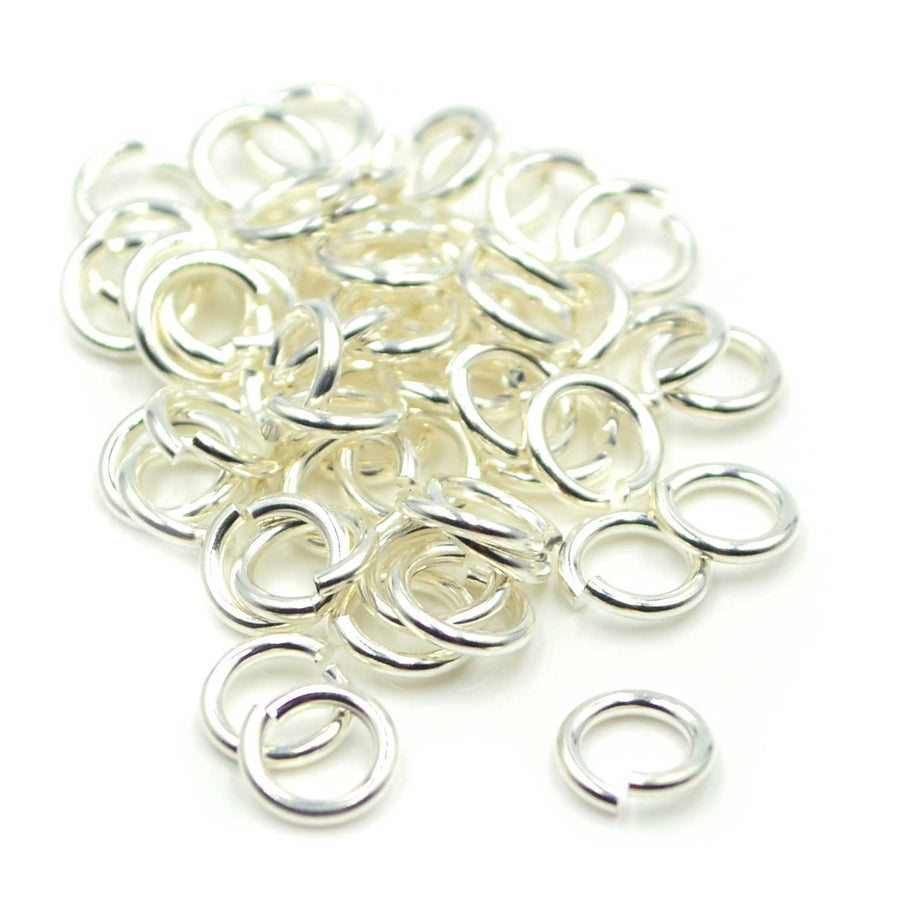 7.5mm/16g Jump Rings- Bright Silver