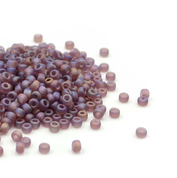 8-142FR Matte Transparent Smokey Amethyst AB