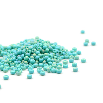 8-412FR Matte Opaque Turquoise Green AB