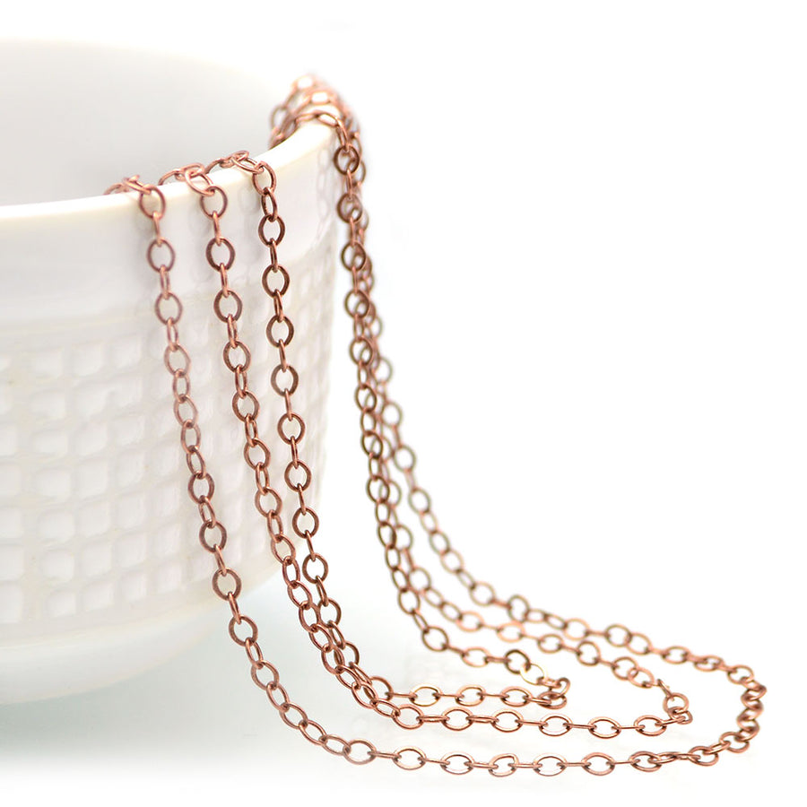 Simplicity- Antique Copper Chain by the Foot