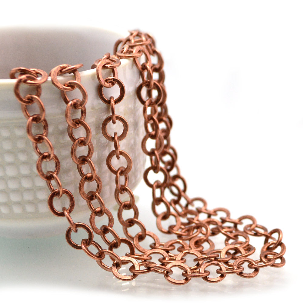 Rustico- Antique Copper Chain by the Foot - Beadshop.com