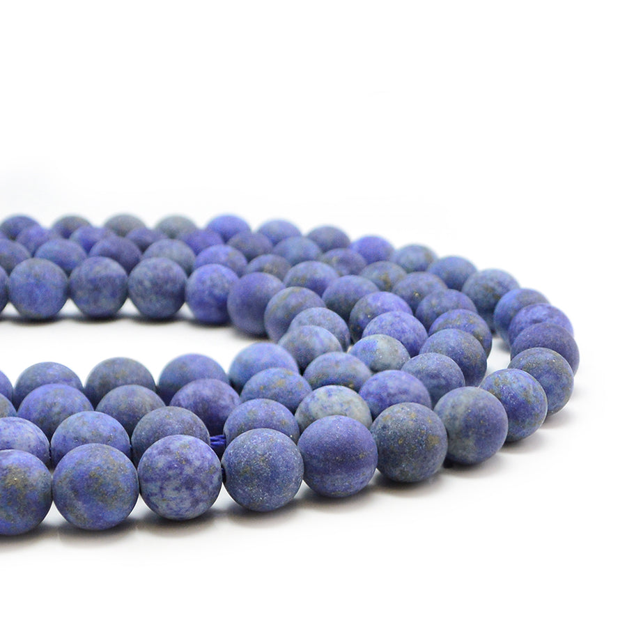 Matte Lapis 8mm - Beadshop.com