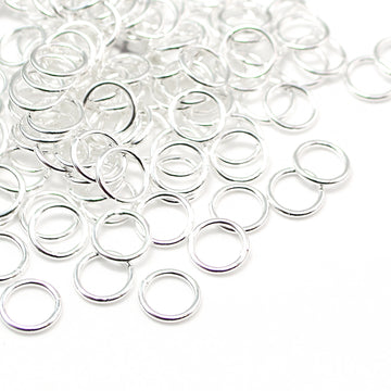 8mm/18g Soldered Jump Rings- Bright Silver