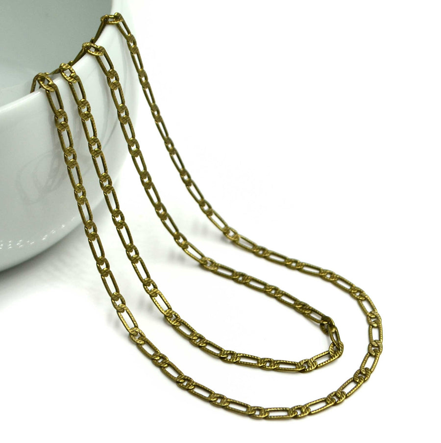 Curb Appeal- Antique Brass Chain by the Foot