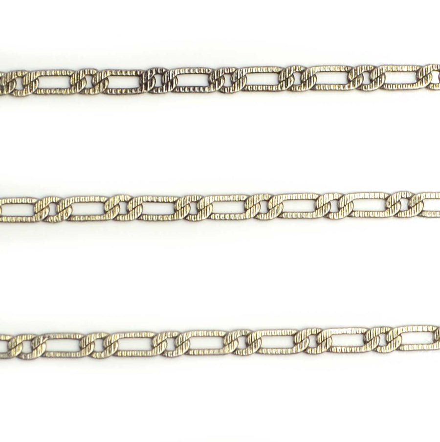 Curb Appeal- Antique Silver Chain by the Foot