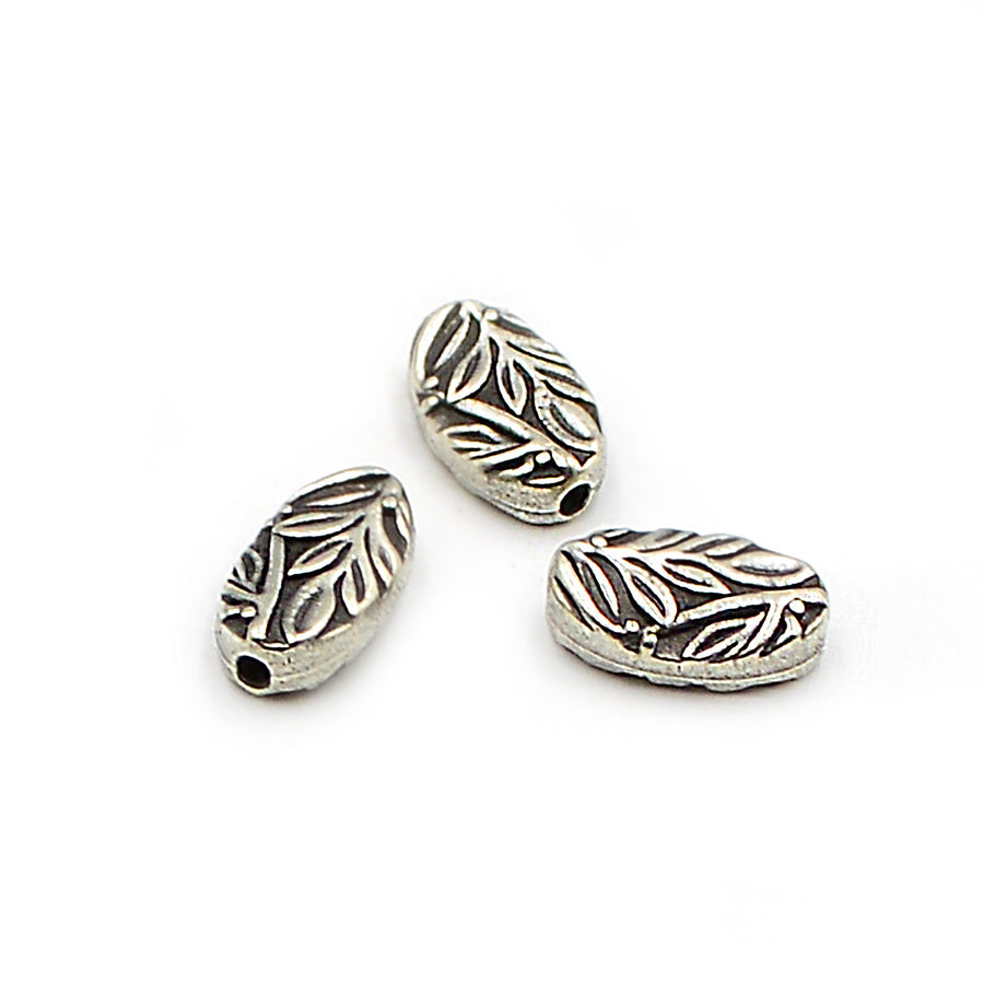 Botanical Bead- Antique Pewter