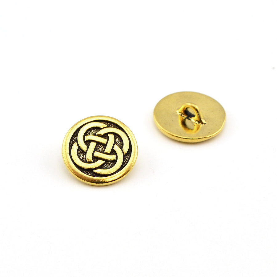 Dubliner- Gold , Buttons - Tierracast, Beadshop.com