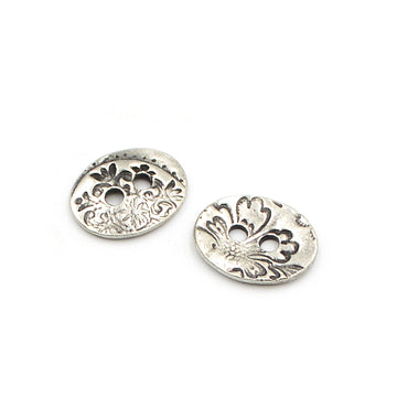 Jardin Button- Antique Pewter